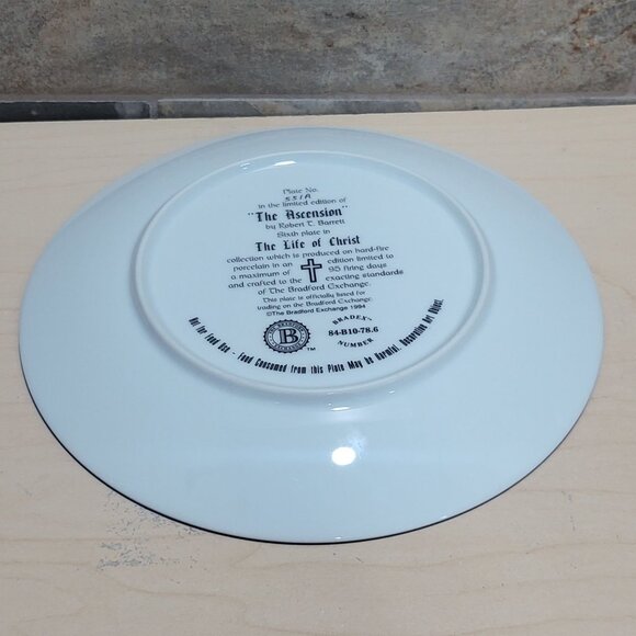 Ascension Plate Life of Christ Robert T Barrett Bradford Exchange 1994 COA - Picture 7 of 12